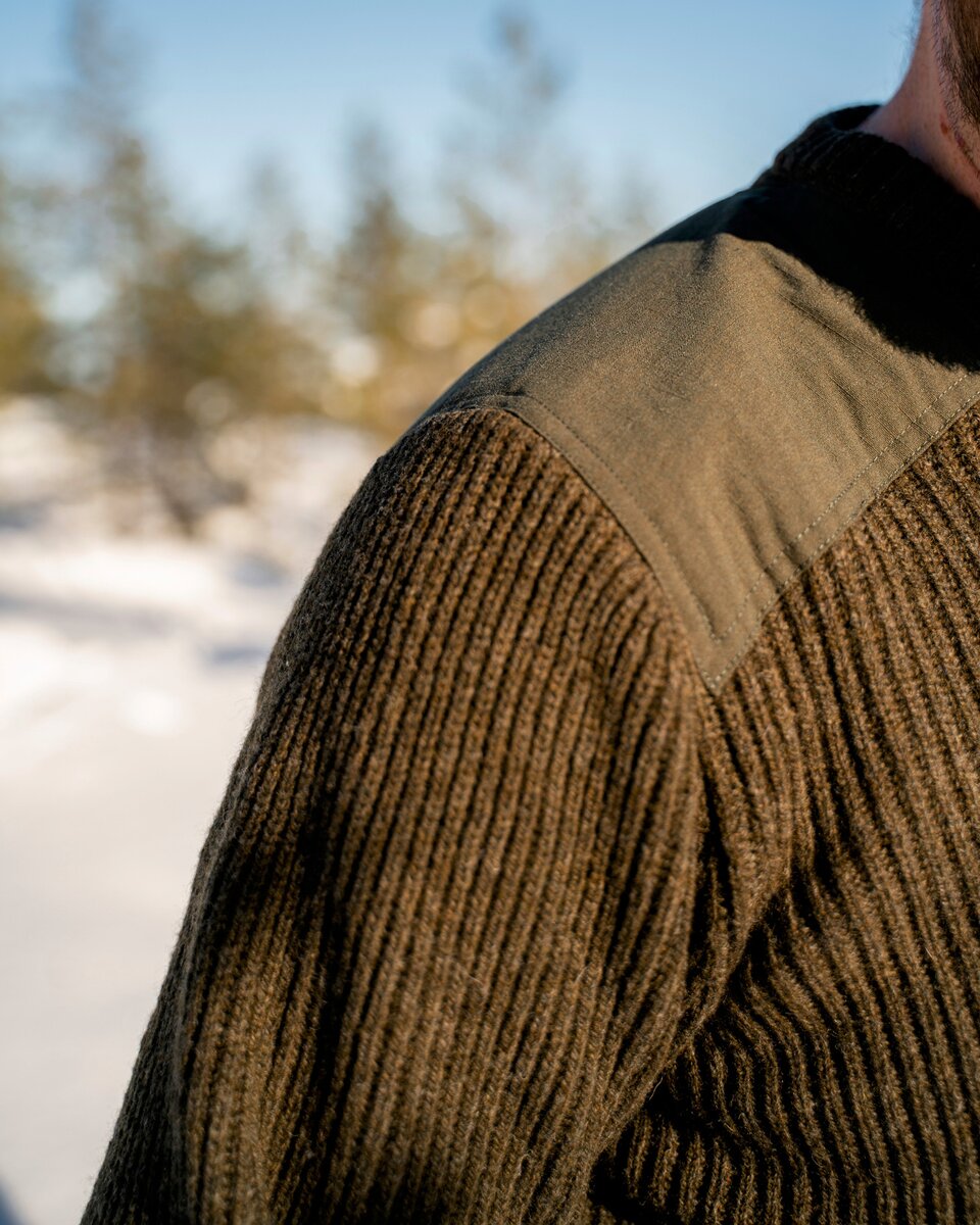 Pinewood Round neck sweater Lapland Rough (Moss Green)