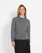 Luis Steindl Cardigan with ruffle collar (Gray melange)