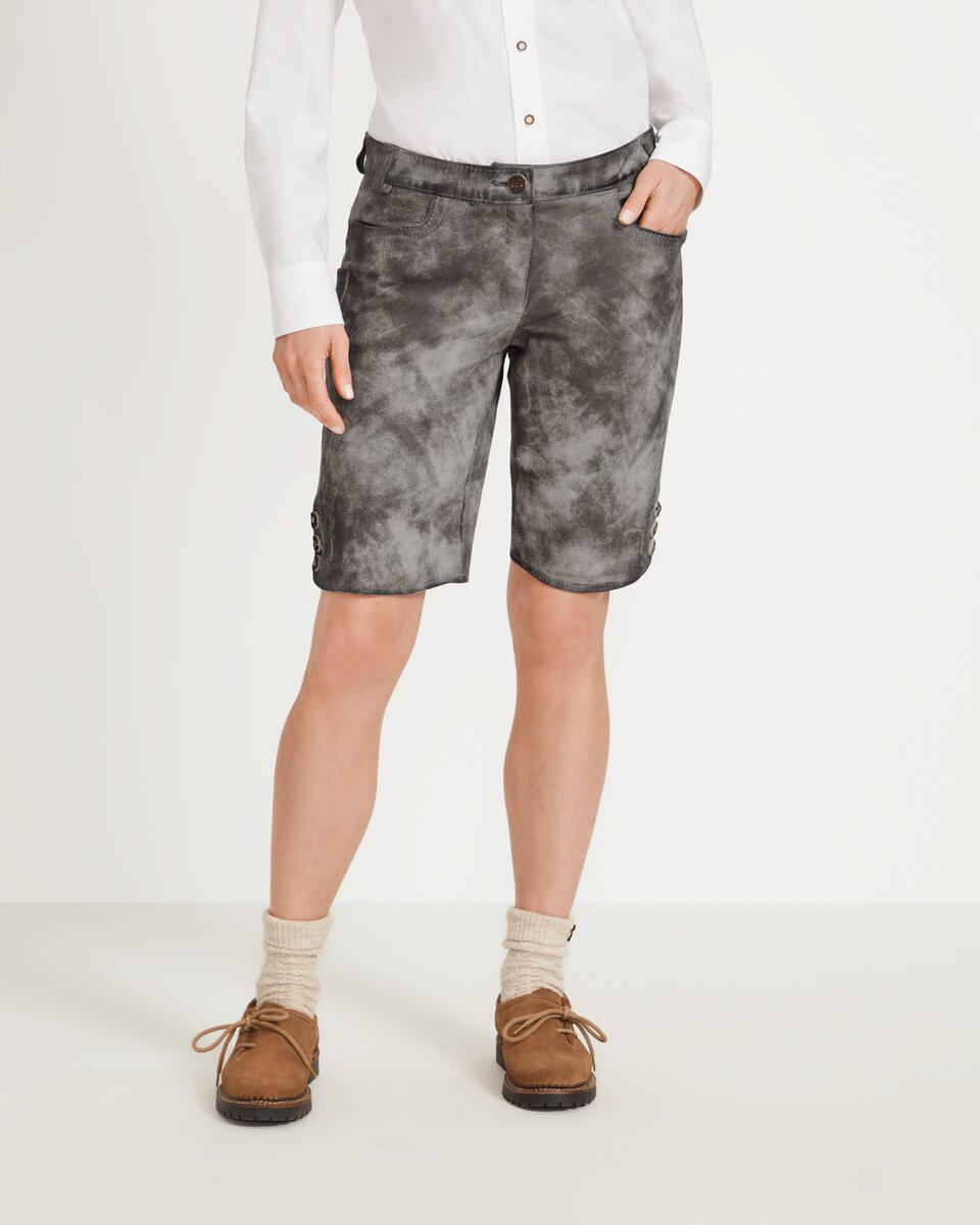 Luis Steindl Short leather pants (Stone/Gray)