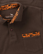 Parforce polo shirt forest animal detail (Brown/Orange)