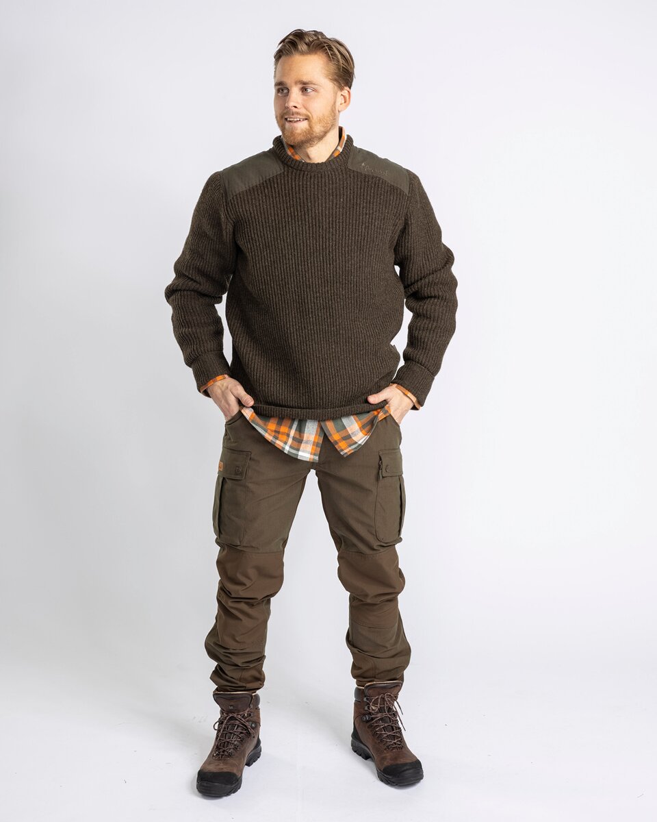 Pinewood Round neck sweater Lapland Rough (Moss Green)