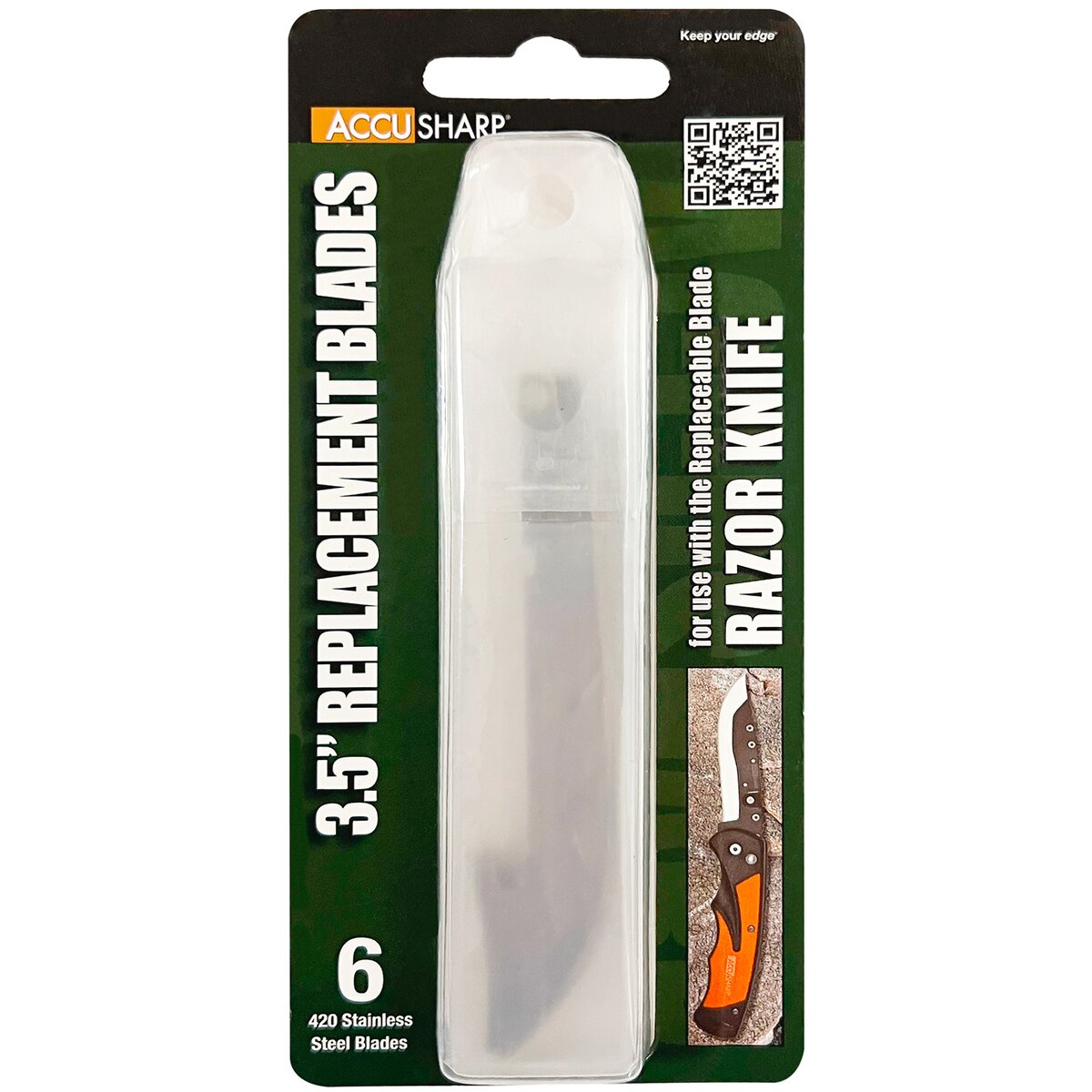 Accusharp Replacement blades RAZOR – 6 pieces