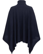 Highmoor Knitted poncho with turtleneck (Navy)