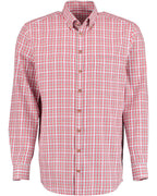 Luis Steindl Long-sleeved checked shirt (Red/Olive)