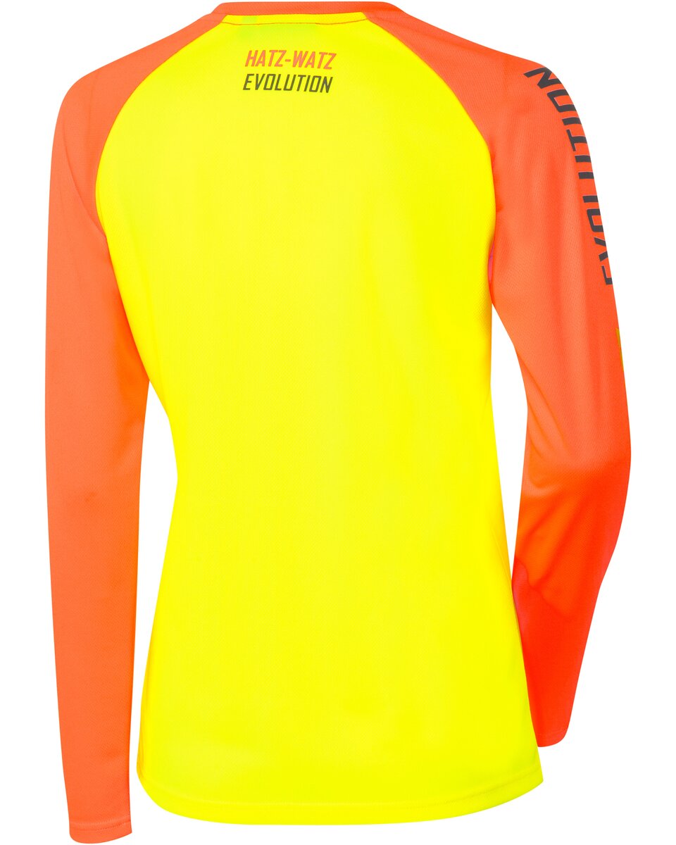 Parforce Women's functional long sleeve Hatz-Watz Evolution (HiVis Orange/HiVis Yellow)