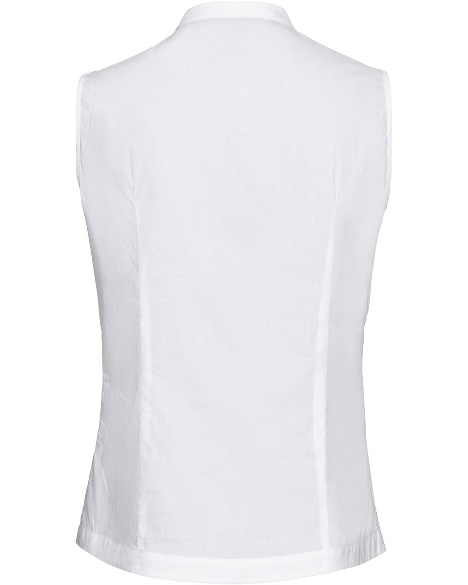Reitmayer Sleeveless blouse with stand-up collar (White)
