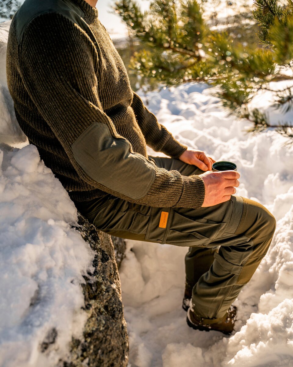 Pinewood Round neck sweater Lapland Rough (Moss Green)