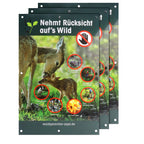Waidgerechte Jagd Respect for wildlife sign – pack of 3