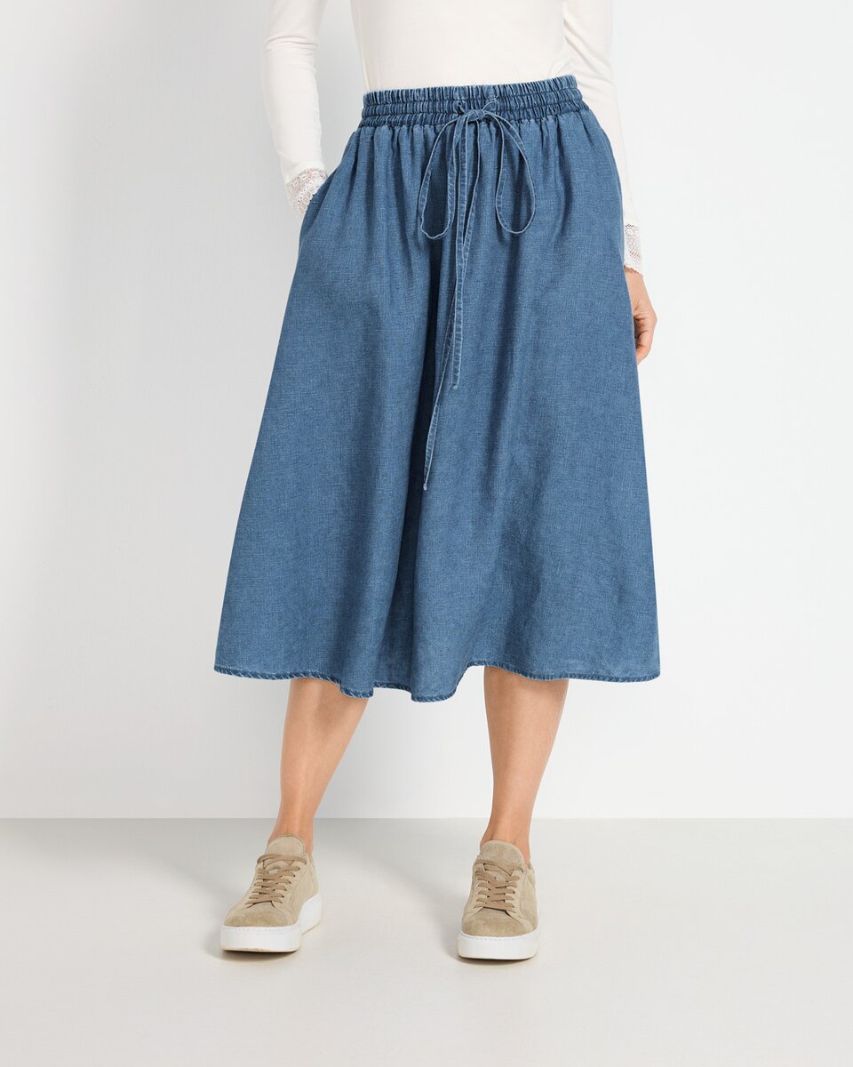 Reitmayer Linen skirt with drawstring (Blue)