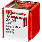 Hornady Bullets .224 3.6g/55grs. V-MAX (Caliber .224 (5.6 mm)) — Pack of 100 pcs