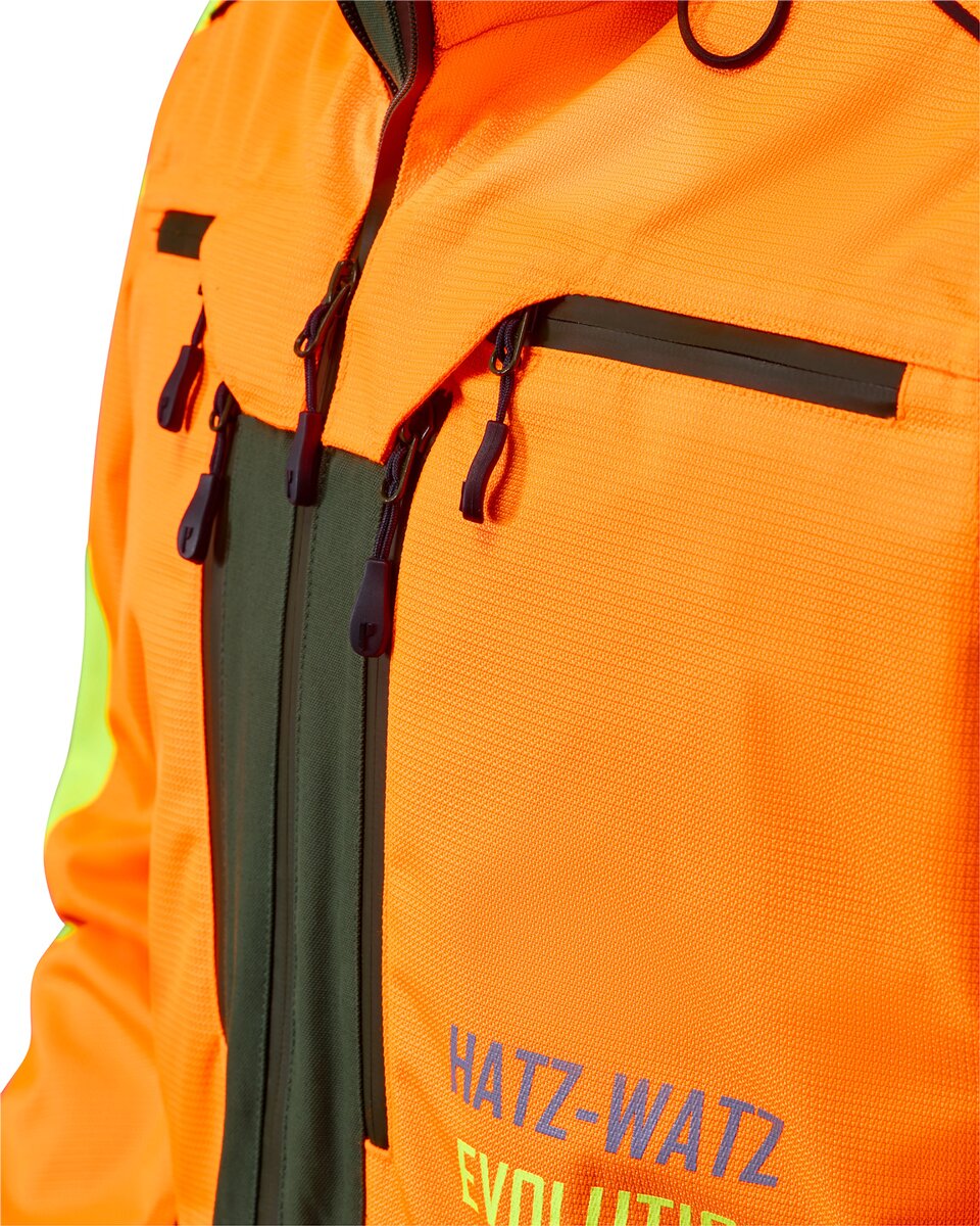 Parforce Hatz-Watz Waterproof hunting jacket (Signal orange/olive)