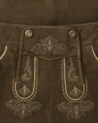 Luis Steindl Flared leather traditional skirt (Brown)