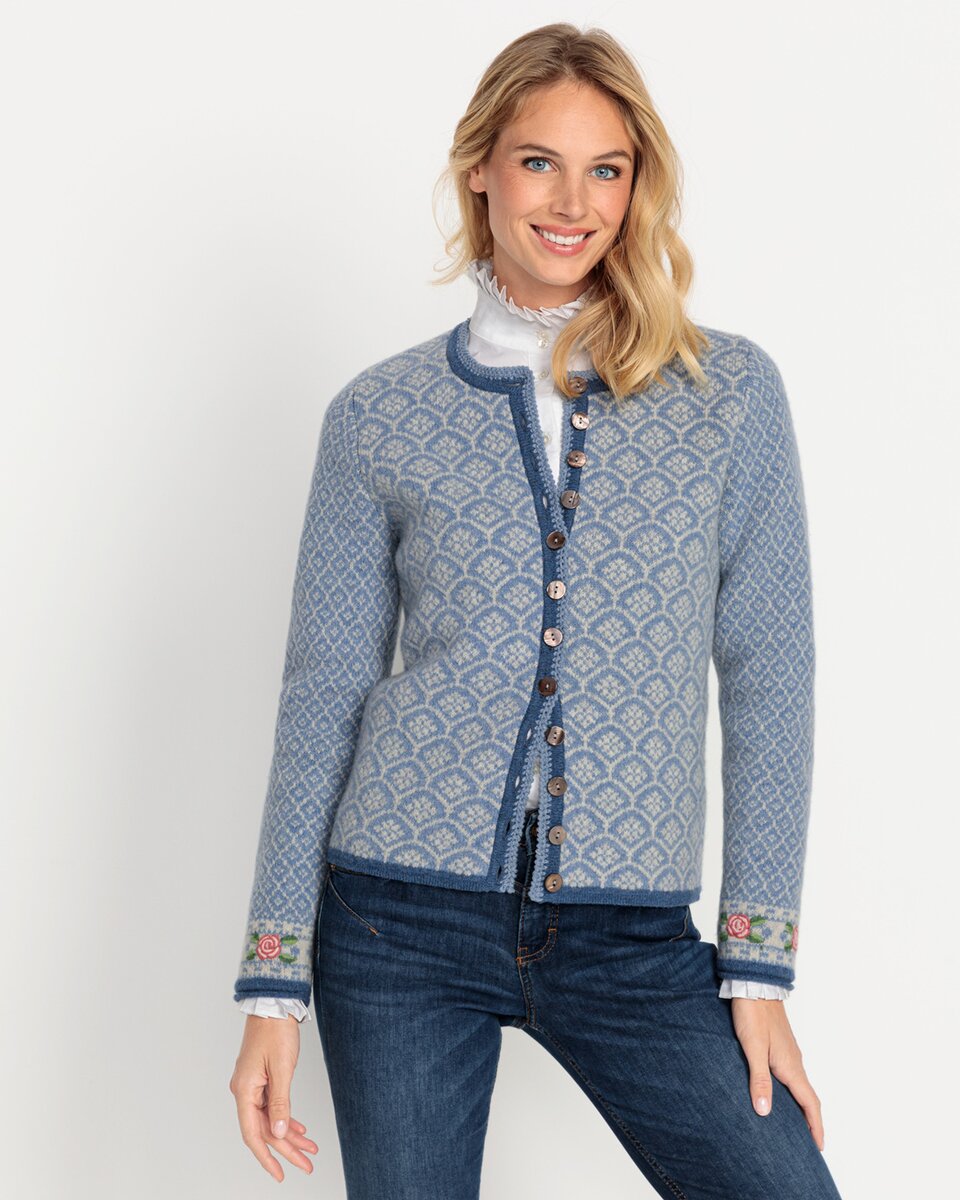 Reitmayer Jacquard cardigan (Light Blue)