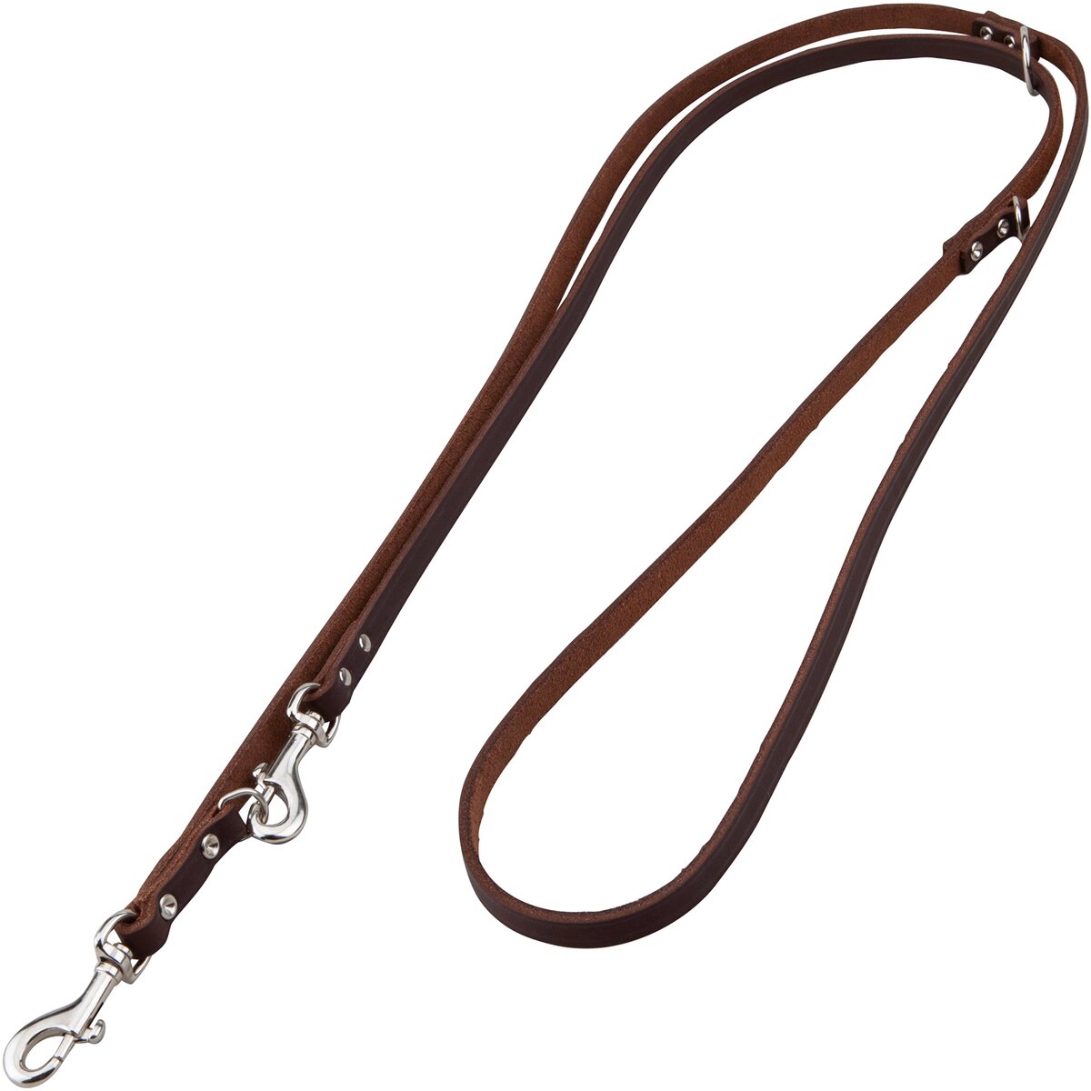 Heim Soft leash – 3-way adjustable (Width 10 mm, length 2.40 m, color brown)