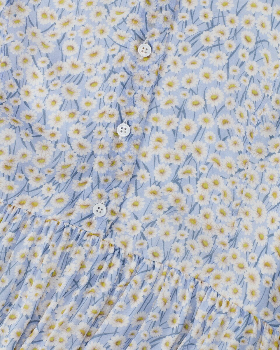 Highmoor Shirt dress with daisies (Light Blue)