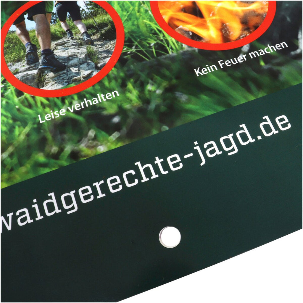 Waidgerechte Jagd Respect for wildlife sign – pack of 3