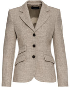 Highmoor Herringbone tweed blazer (Light beige)
