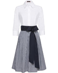 Reitmayer Shirt dress (White/dark blue)