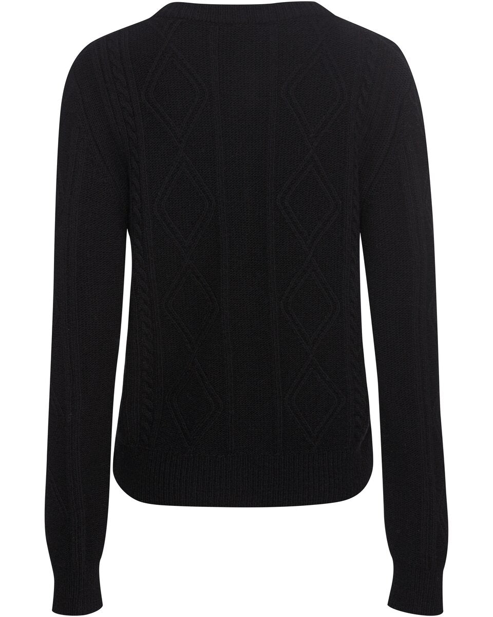 Reitmayer Cardigan with velvet ribbon (Black)
