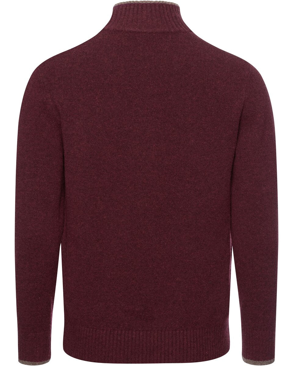Highmoor Troyer with collar contrast (Bordeaux)