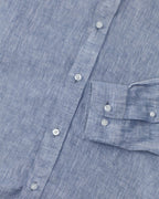 Reitmayer Linen shirt with stand-up collar (Blue)