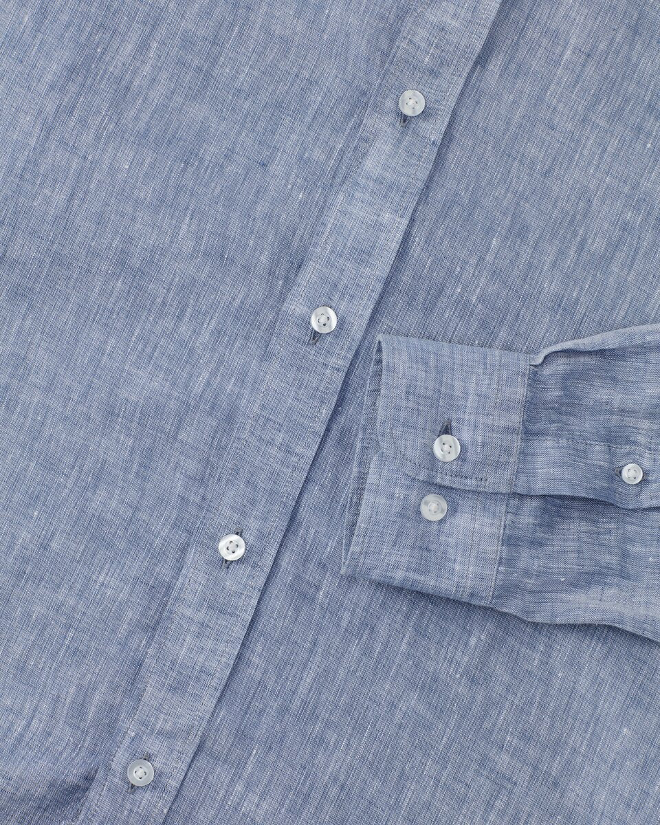Reitmayer Linen shirt with stand-up collar (Blue)