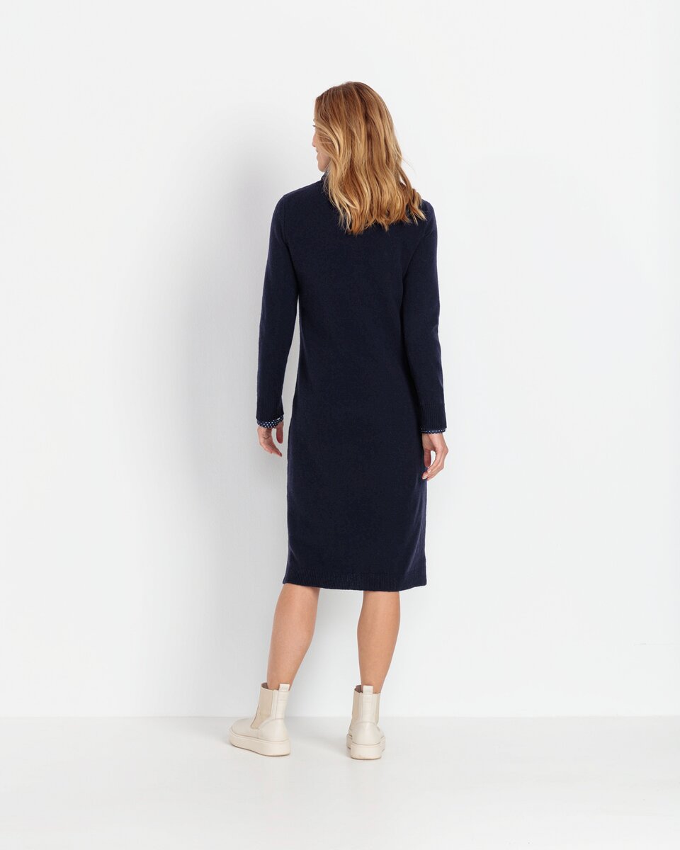 Highmoor Knitted dress with round neck (Blue)