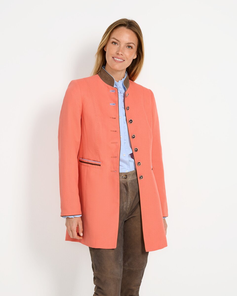 Reitmayer frock coat with contrasting details (Light orange)