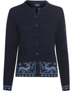 Luis Steindl Cardigan with jacquard pattern (Dark blue)