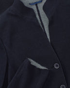 Highmoor Piqué stand-up collar jacket (Dark blue)