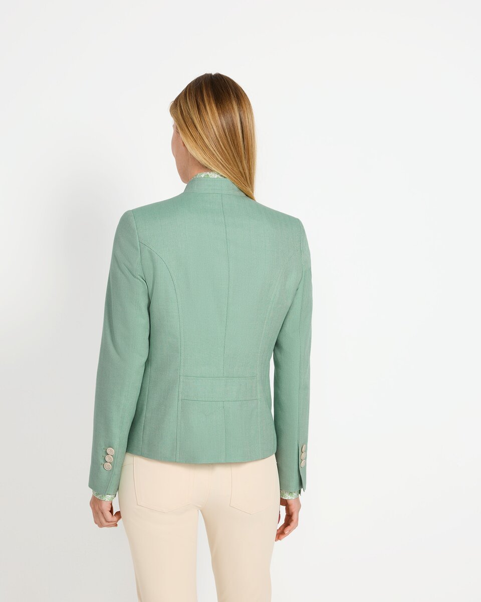 Reitmayer Herringbone stand-up collar jacket (Green)