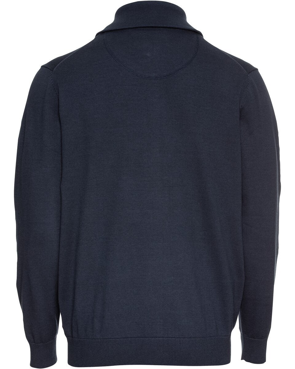 Highmoor Set: Zipper jacket + shirt in Vichy check (Marine)