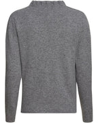 Luis Steindl Cardigan with ruffle collar (Gray melange)