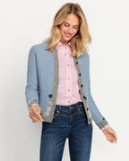 Luis Steindl Left cardigan with flowers (Bleu/Gray)