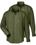 Wald & Forst Twin pack of pilot shirts (Olive)