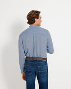 Reitmayer Linen shirt with stand-up collar (Blue)