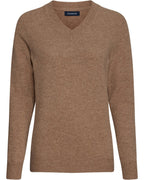 Highmoor V-neck sweater made of lambswool (Beige)