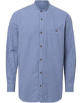 Reitmayer Stand-up collar shirt mini Vichy check (Blue)