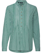 Luis Steindl Slip-on blouse with Vichy check (Green white)