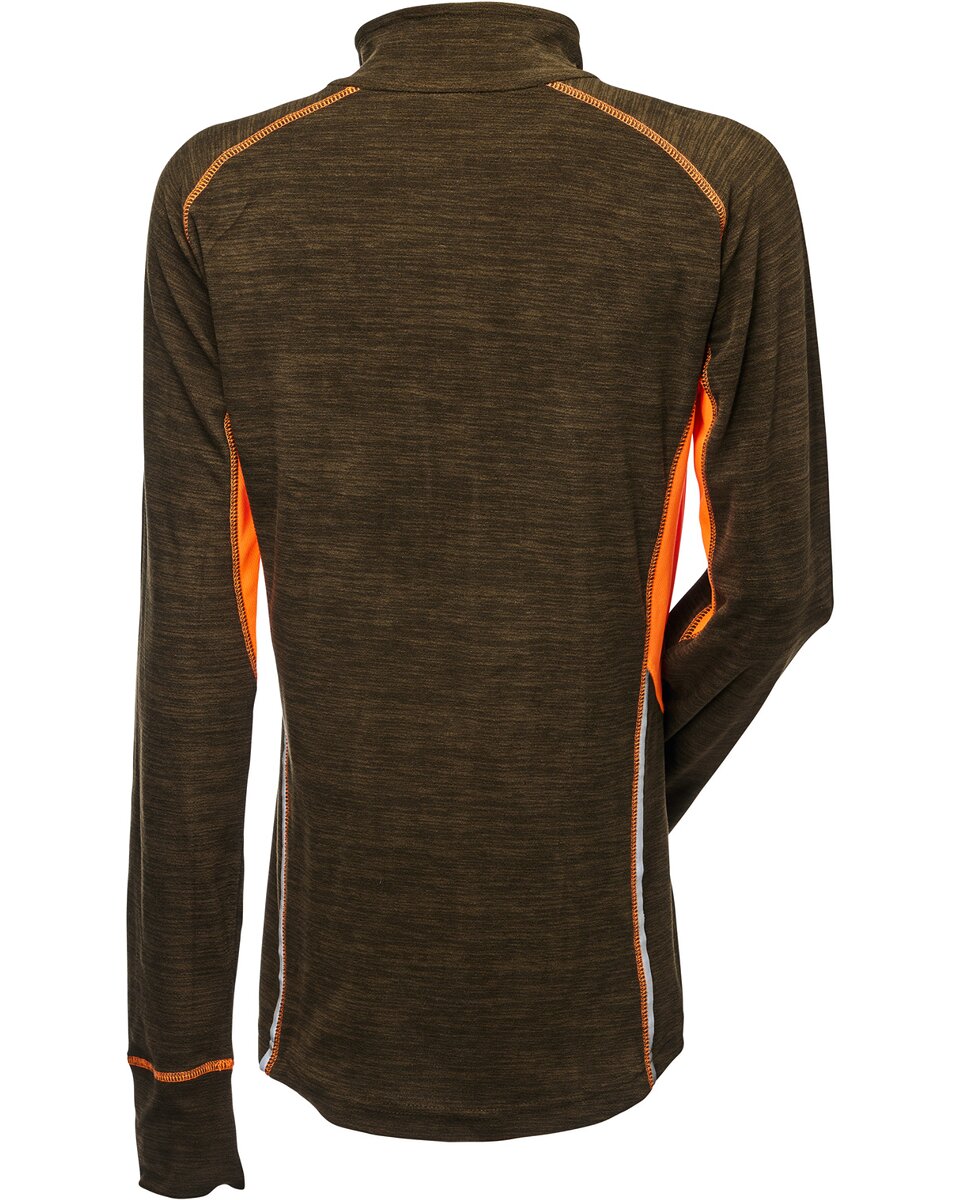 Parforce Women's functional long sleeve Mid-X Hatz-Watz (Olive/signal orange)