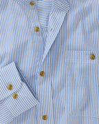 Luis Steindl Oxford shirt with stand-up collar (Blue White)