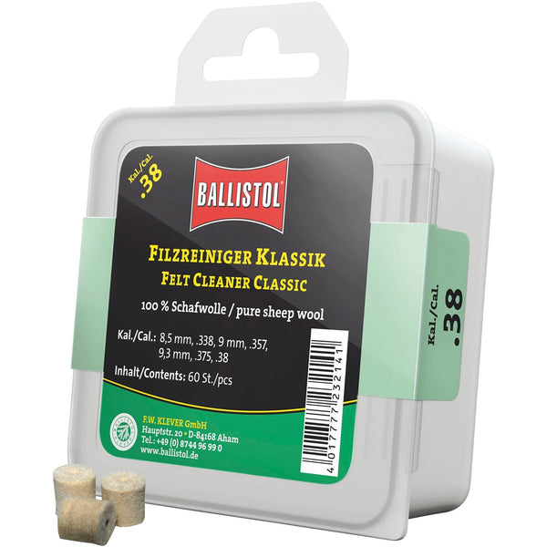 BALLISTOL filca tīrītājs Classic (kal. .38, 60 gab.)