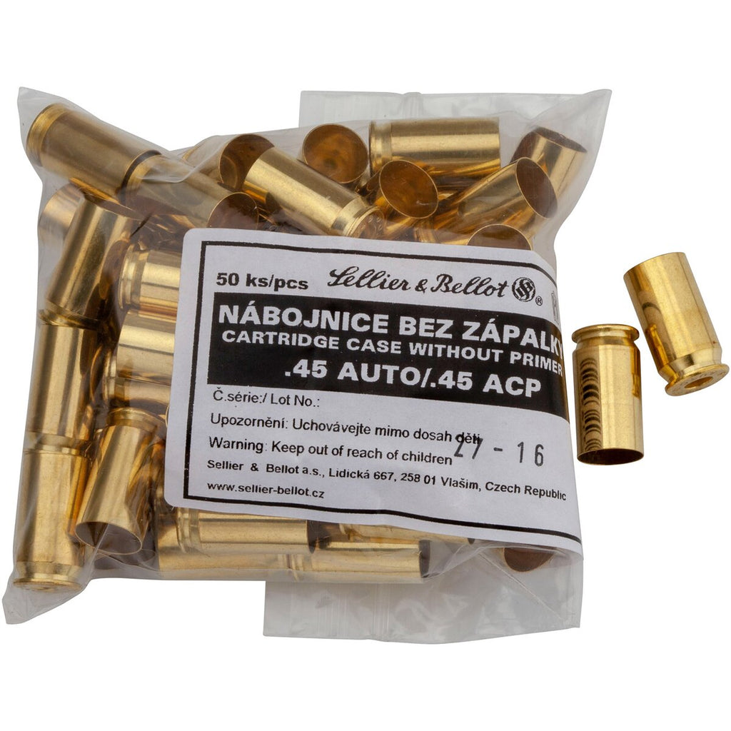 Sellier & Bellot Cases .45 ACP (Kaliber .45 ACP) — Pack of 50 pcs