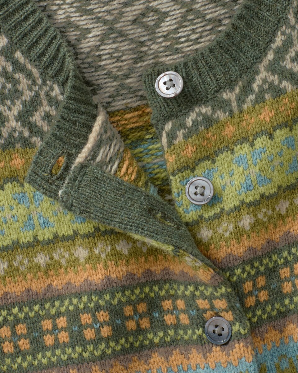 Reitmayer Jacquard cardigan (Brown/Colorful)