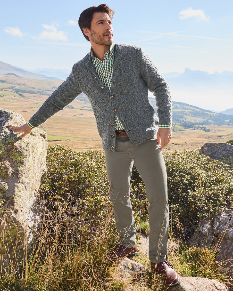 Luis Steindl Cable cardigan (Gray melange)