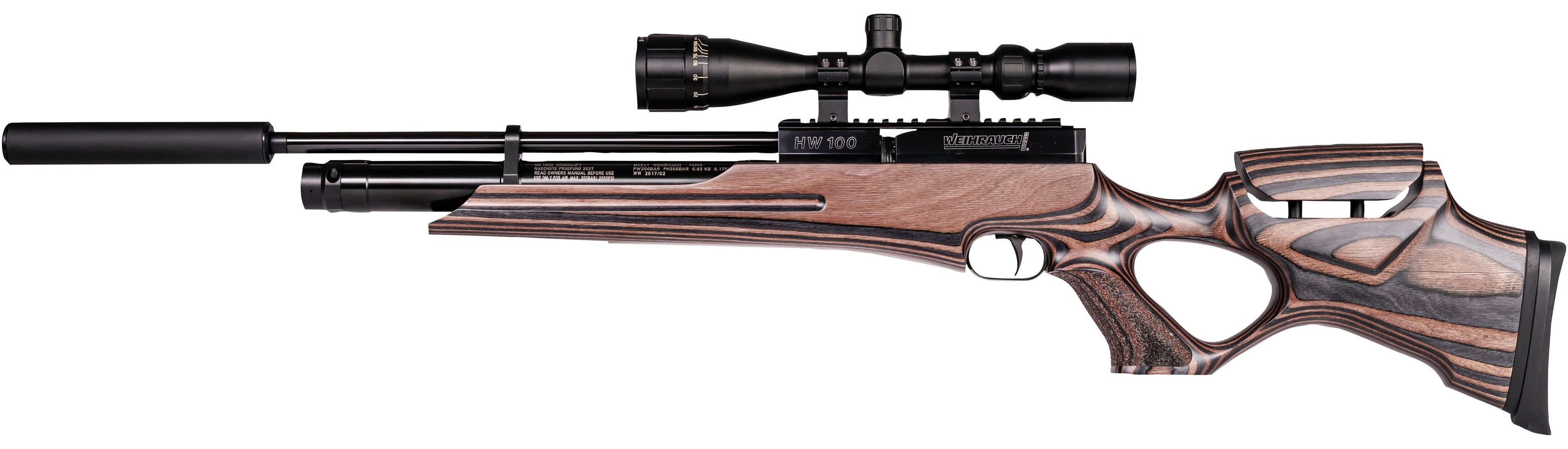 Weihrauch Sport compressed air rifle HW 100 T laminated wood (Kaliber 4,50)