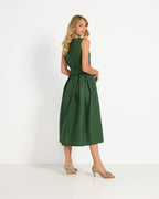 Luis Steindl Sleeveless linen dress (Green)