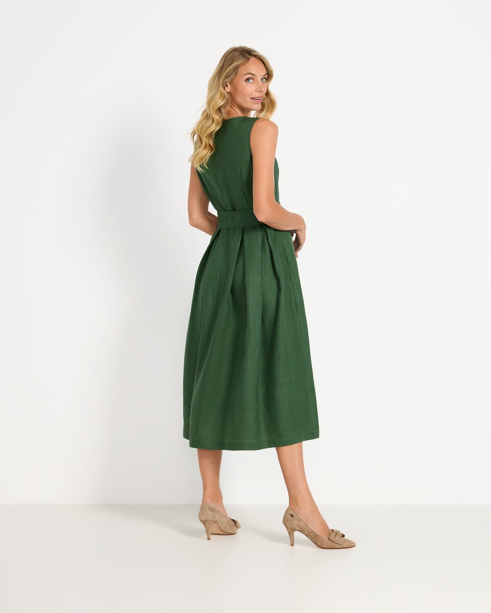 Luis Steindl Sleeveless linen dress (Green)
