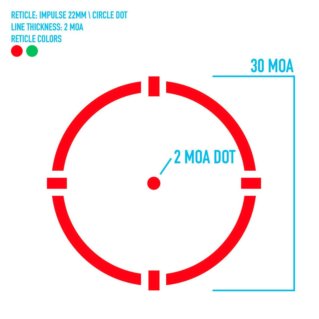 Firefield Red dot sight Impulse 1x22 (Absehen 2 MOA Circle Dot)