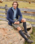 Reitmayer Left-handed cardigan with hood (Blue/Navy)